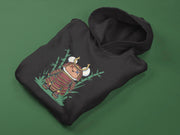 wokeandfly Logo-Graphic Pullover Hoodie Quantum the Space Bear Samurai-MEN NEW YORK T SHIRT